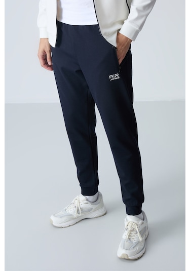 Tommy Life Hugo Ekru - Lacivert Jogger Erkek Eşofman Takım - 85198 Ekru