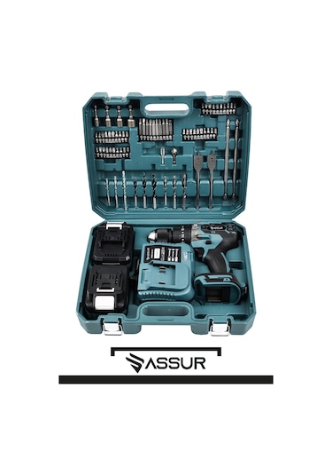Assur Asr141 21v 2.0ah Darbeli Şarjlı Matkap Akülü Vidalama Mavi