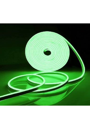 5 Metre 12 V Dış Mekan Yeşil Neon Led