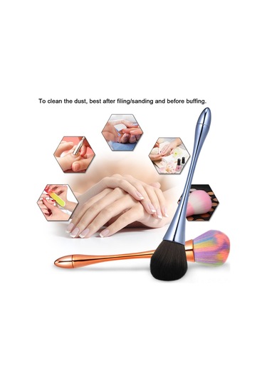 Hfambition Uzun Saplı Tırnak Toz Temizleme Fırçası - Yumuşak Nilon Tırnak Ve Yüz Bakımı Fırçası Pembe