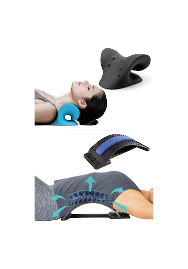 Murray Bel ve Boyun Esnetme Egzersiz Aletleri 2'li Paketi Mavi - Siyah