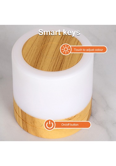 Suofeng Uzaktan Kumandalı 7 Renkli Usb Şarjlı Gece Lambası - Parlaklık Ayarlı Yatak Başı Aydınlatma Beyaz