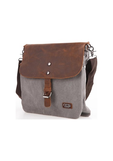 Ççs 31350 Kanvas Postacı Çantası-gri Gri