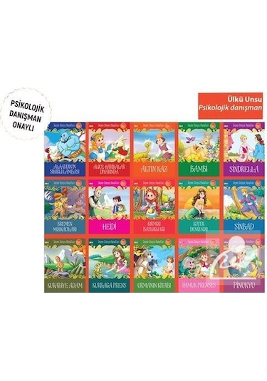 Mercankitap Seçme Dünya Masalları Resimli (15 Kitap Set) (5, 6, 7 Yaş ve Ü.