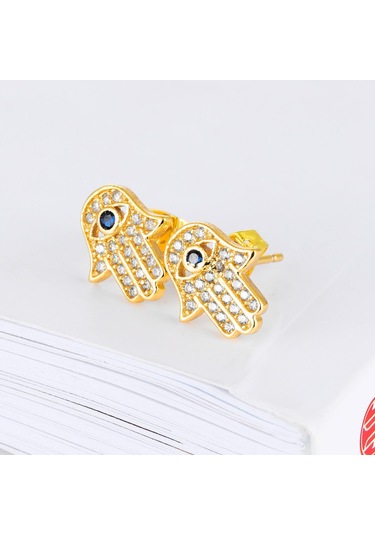 Gümüş Opk Palmiye Şekli Küpe Moda Küpe Çok Renkli