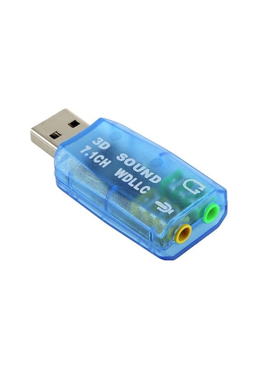 Hytech HY-U705 5.1 USB Ses Kartı Mavi
