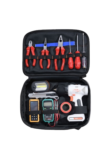 Elektronik El Takım Çantası S - Kompakt, 17 Bölmeli, Suya Dayanıklı İmpertex Keten