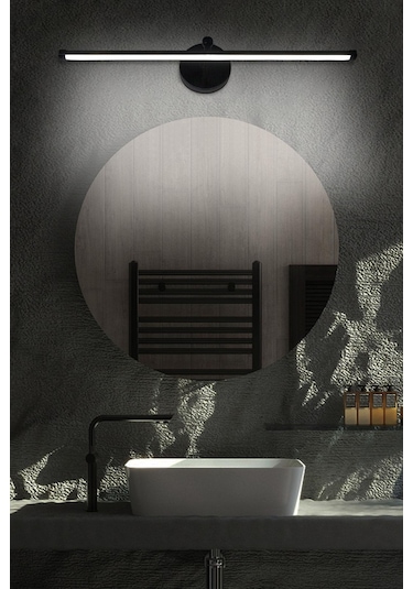 Resim Ayna Aplik 50 cm. Günışığı Siyah