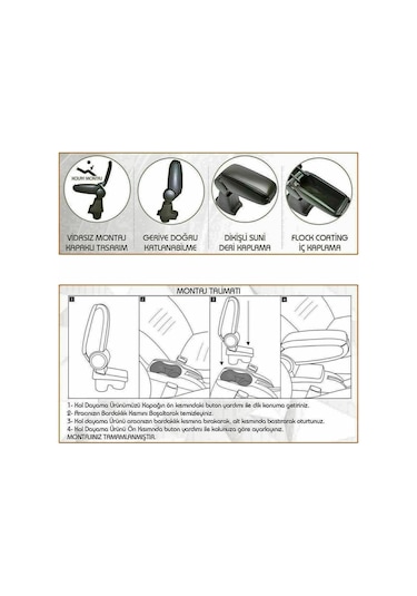 Peugeot 301 Kol Dayama Kolçak Vidasız Orta Konsol Niken