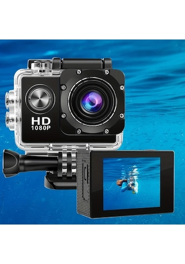 Dashanshop Ourlife 12mp Hd 1080p Aksiyon Kamerası Black 2 Lcd Ekran 140 Geniş Açı 400mah Pil Bisiklet Yüzme Hiking