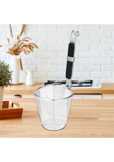 Suntek Kızartma Sepeti Skimmer Mutfak Örgü Süzgeç 35x14cm