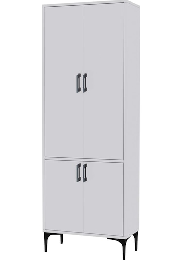 5030 Royal 4 Kapaklı 5 Askılı Portmanto Beyaz