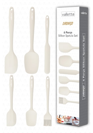 Valletta Drongo Isıya Dayanıklı Yanmaz Yapışmaz Spatula Seti