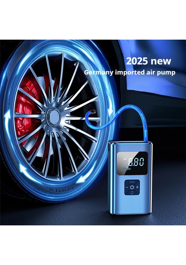 Dinosaurs Arabaya Monte Kablosuz Dijital Ekran Şişirme Pompası Taşınabilir Kablosuz Hava Pompası Elektrikli Araba İçin Lastik Şişirme