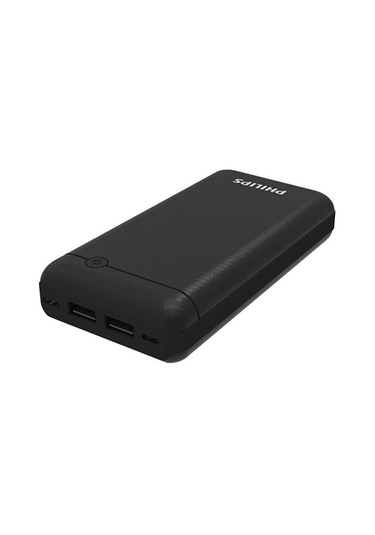 Philips Dlp1720 Cb 20.000 Mah 2xusb Port Çıkış Type-c Micro-usb Powerbank Hızlı Şarj Slim Siyah