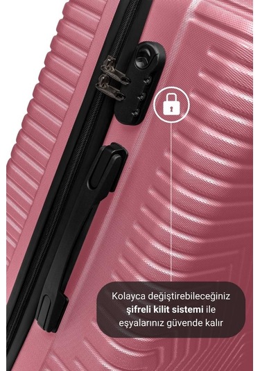G&d Polo Suitcase Abs Gül Kurusu Büyük Boy Valiz 600.08-b Gülkurusu