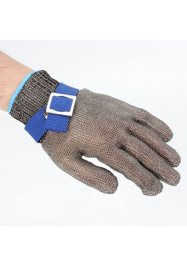 Paslanmaz Çelik Eldiven Anti-cut Güvenlik Kesilmeye Dayanıklı El Koruyucu Metal M