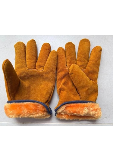 Yuntech01 Islaklık Önleyici 10 Mm Kalın Doğal Deri Savaşçı Eldiveni - Isıya Dayanıklı, Sıkma Ve Aşınmaya Dayanıklı, Çalışma/ev Kullanıma Uygun