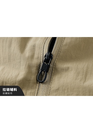 Ceket Basit Spor Fermuarlı Cep Bol Kesim Erkek Ceketi Siyah