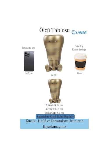 Saksı Çiçek Kaktüs Saksısı Lüx 13,5 Cm Gümüş Eskitme Varak Boyalı Havuç Desen Saksı Çiçeklik - Altın Eskitme