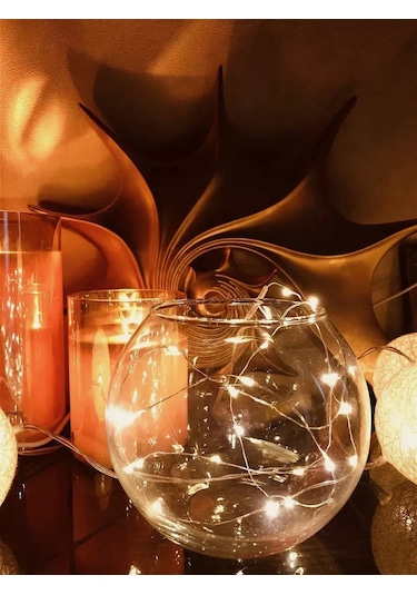 Familylove Pil İle Çalışan Buket Çiçekleri İçin Sıcaklık Işıkları, Civalı, Küçük 254306502 Beyaz