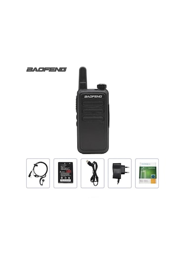 Valkyrie Baofeng BF-R5 Lisanssız Kulaklıklı Şarjlı 16 Kanal Vox El Telsizi