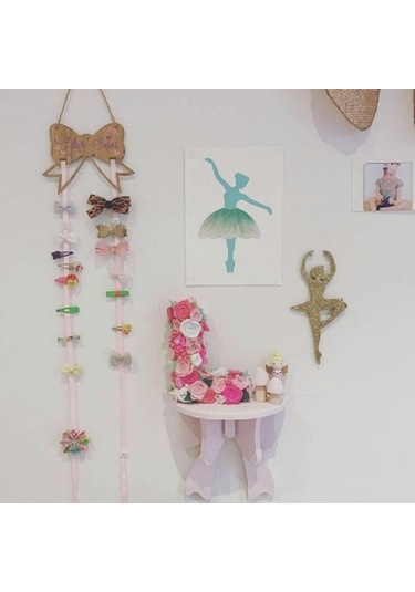 Tongxida Ahşap Fiyonk Raflar Çocuk Odası Dekorasyon Tutucu Pembe/ Pembe