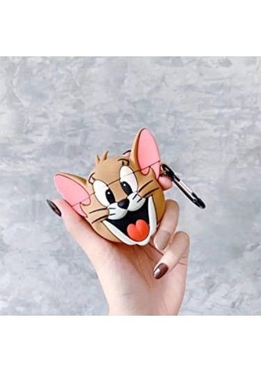 Iphone 1/2. Nesil Uyumlu Koruyucu Bluetooth Kulaklık Kılıfı Jerry Figürlü Jerry Airpods 1/2. Nesil