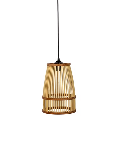 Rustik Bambu Serisi Lavinia Ahşap Sarkıt Avize Ahşap