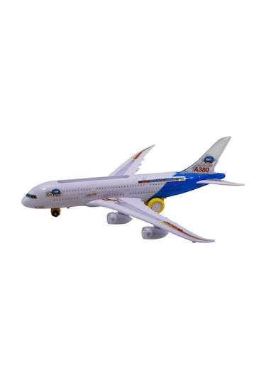Oyuncak Uçak A380 Dev Boy Işıklı Sesli 45 CM