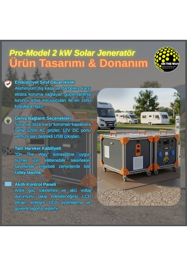 Otw Pro-model 2000w Mobil Güç İstasyonu Lifepo4 Bataryalı Solar Jeneratör