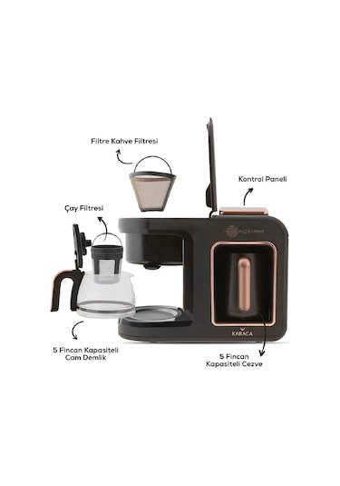 Karaca Hatır Plus Mod 5 In 1 Konuşan Kahve ve Çay Makinesi
