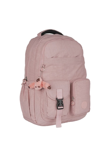 Relaxion Suya Dayanıklı Klinkır Kumaş 9 Bölmeli Geniş Hacimli Okul Günlük Spor Seyahat Sırt Çantası Pudra