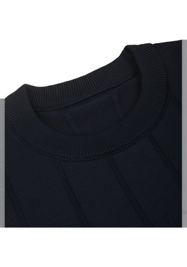 Deepsea Lacivert Dar Kesim Likralı Erkek Triko Kazak Bisiklet Yaka Şık Tasarım 2605433 Lacivert Deepsea Lacivert Dar Kesim Likralı Erkek Triko Kazak Bisiklet Yaka Şık Tasarım 2605433 Lacivert