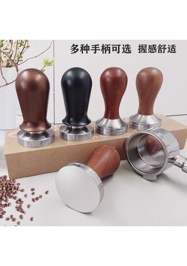 Yaleker 53mm Espresso Tamper Set: Paslanmaz Çelik Ve Alüminyum Gövde, Kuru Ahşap Saplı Profesyonel Kahve Tozu Dolu Ve Presley Aleti Diğer