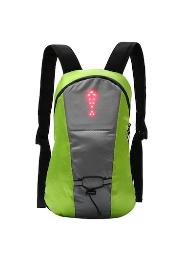 Ebitda Kablosuz Led Sinyal Lambası, Şarj Edilebilir Bisiklet Sırt Çantası - Uzaktan Kumandalı, Yansıtıcı Sarı Sarı