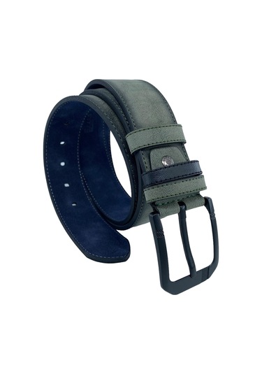 Haki Yeşil Süet Suni Deri Dikişli Model 4.5 Cm.lik Unisex Spor Kemer - 4510-10 001 Haki