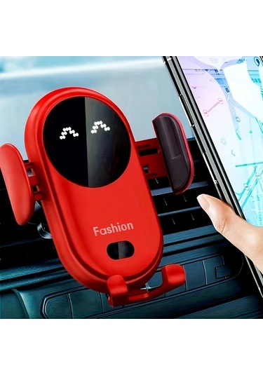 Elmpaly Mavi Kablosuz Araç Şarj Cihazı Otomatik Kavrama İphone Uyumlu 16 Pro Max 15 14 Samsung Galaxy Uyumlu S24 S23 S22 İçin