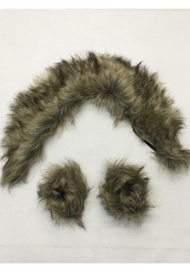 Kürk Yaka / Yaka Kürkü Kollu Takım Vizon Vizon