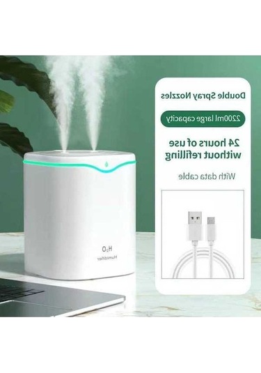 Novahub 2000 Ml Usb Hava Nemlendirici, Aromaterapi, Çift Sprey Portu, Serin Mist Maker, Ev Ve Ofis İçin, Pembe