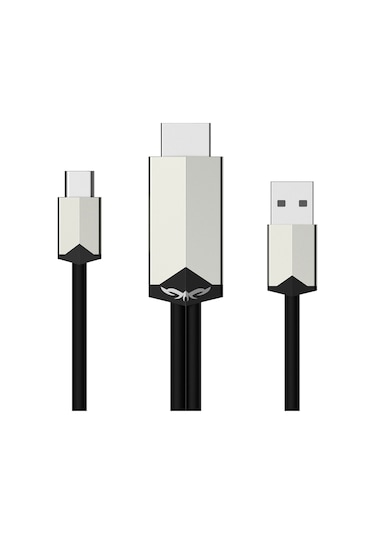 Springsun Mirascreen Tc02 Type C - Hd Video Kablosu Usb C - Hdtv Kablosu Uhd 4k Yansıtma Usb Güç Kaynağı