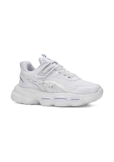 010 Kız Çocuk Okul Öncesi Işıklı Sneaker Beyaz