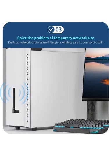 Sones Comfast Cf-940f 300mbps Wifi6 Usb Adaptörü 2.4ghz Wifi Anten Kablosuz Ağ Kartı