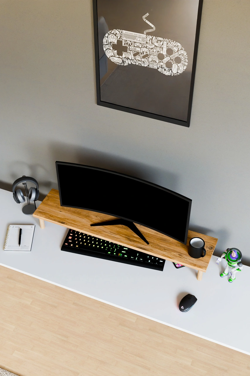 Moyo Monitör Yükseltici, Ekran Yükseltici, Masa Üstü Organizer Atlantik Çam