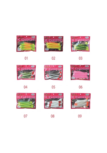 Mutant 3534 Typoon Soft 12cm Levrek Silikonu 5'li Paket Suni Yem