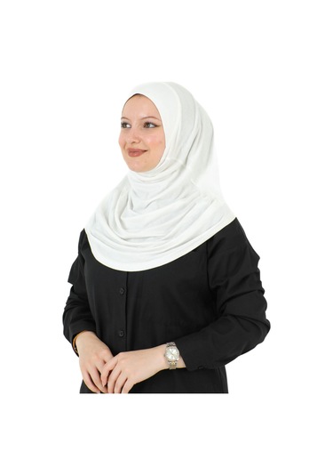 Hazır Giyim Türban Yumuşak Başörtü Şal - Krem Krem