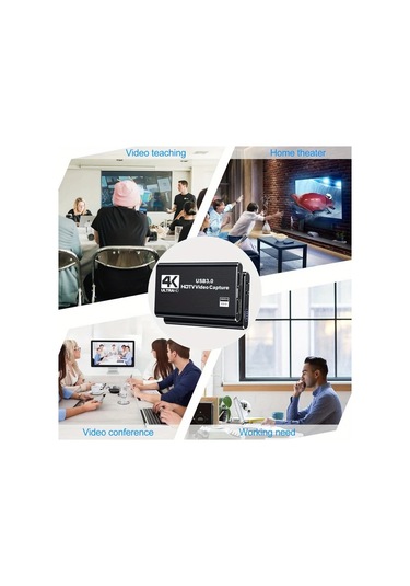 Boatshop1 Balabaxer 4k Hdtv Video Yakalama Kartı Hd Tv Kablosu İle 1080p 60fps Usb 3 Tak Çalıştır