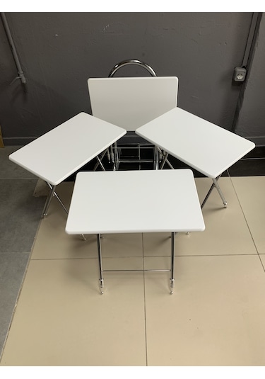 Çanta Sehpa, Sehpa, Zigon, Mebran Çanta Sehpa-düz Beyaz