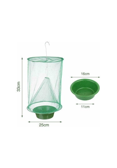 Symbee Yüksek Verimli Askıda Sineği Yakalama Kafesi - Anti-korozif Ağızlı Plastik Kova İle Ev, Çiftlik, Restoran Uygulamalı Sineği Tutucu