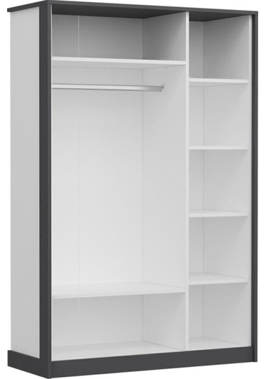 Life Gardırop Beyaz - Antrasit